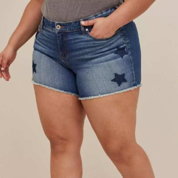 Torrid 5 Inch Vintage Stretch Mid-Rise Short Size 24 - Picture 1 of 5